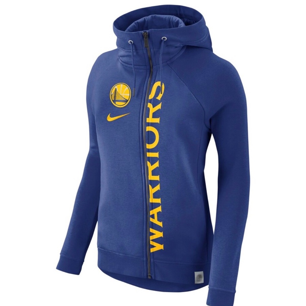 Golden State‎ Warriors Women's Medium Blue Nike Modern Cape Full Zip Hoodie NBA